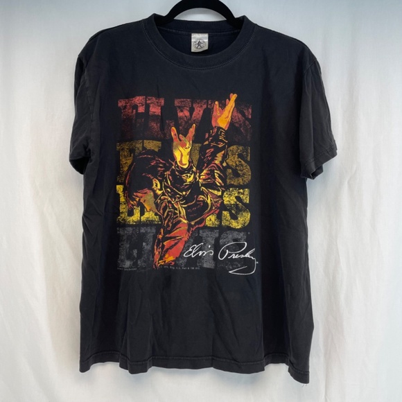 Elvis Presley Signature Product Graphic T-Shirt Black Unisex - Picture 7 of 13